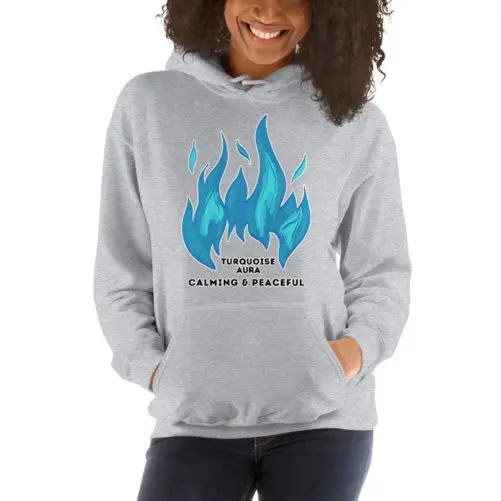 Turquoise Aura Explained Hoodie - Image 3